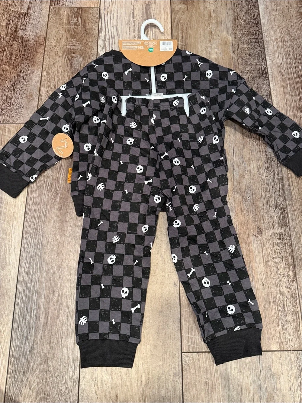 NEW! Lila & Jack Checkered Skull Lounge Set Size 4